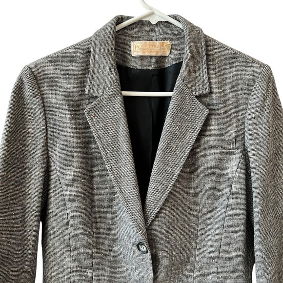 PENDLETON BLAZER VIRGIN WOOL VINTAGE 2 BUTTON TWEED CORPCORE LIGHT ACADEMIA 10 - Picture 3 of 9